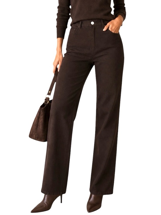 St. John Denim - VTG St. John Brown High Rise Straight Leg Jeans | Minimalist Luxury Denim NWOT